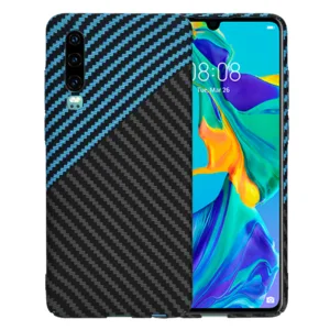 Techsuit - Carbonite FiberShell - Huawei P30 - Blue Pulse