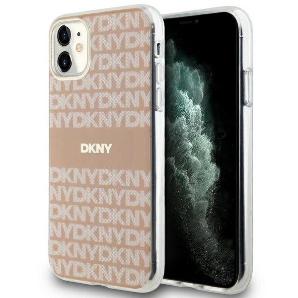 DKNY IML Mono & Stripe MagSafe case for iPhone 11 / Xr - pink