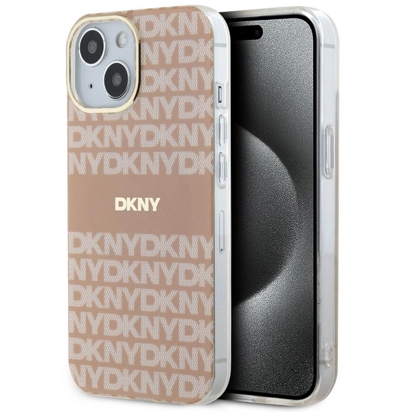 DKNY IML Mono & Stripe MagSafe case for iPhone 15 / 14 / 13 - pink