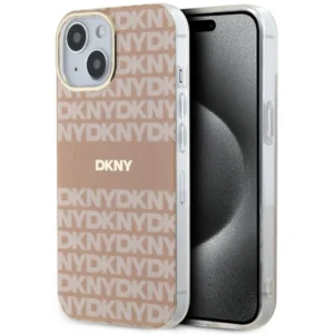 DKNY IML Mono & Stripe MagSafe case for iPhone 15 / 14 / 13 - pink