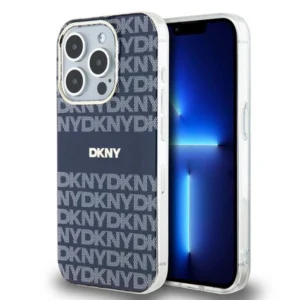 DKNY IML Mono & Stripe MagSafe case for iPhone 15 Pro Max - blue