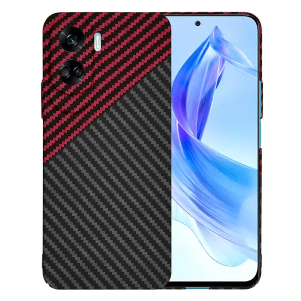 Techsuit - Carbonite FiberShell - Honor 90 Lite - Red Vortex