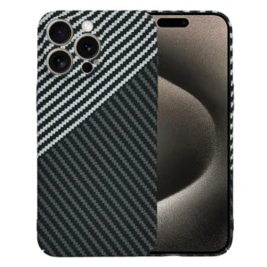 Techsuit - Carbonite FiberShell - iPhone 15 Pro Max - Stealth Gray