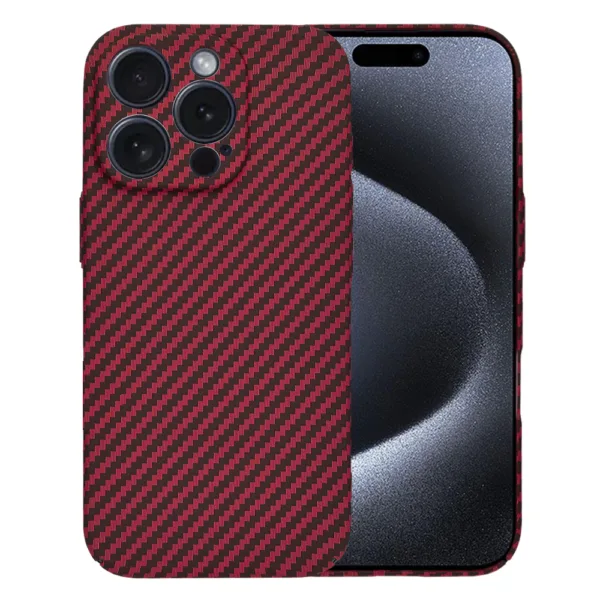 Techsuit - Carbonite FiberShell - iPhone 15 Pro - Red