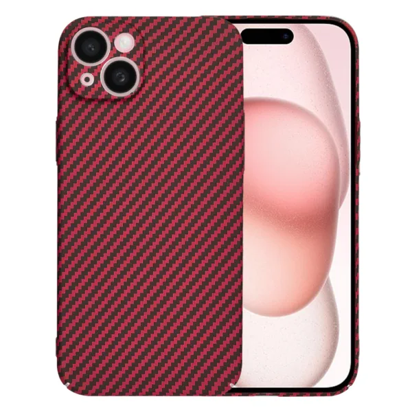 Techsuit - Carbonite FiberShell - iPhone 15 - Red