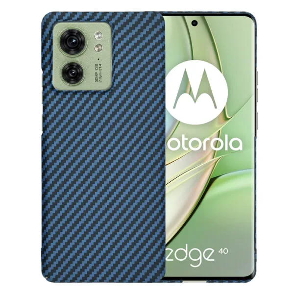 Techsuit - Carbonite FiberShell - Motorola Edge 40 / Edge (2023) - Cyan