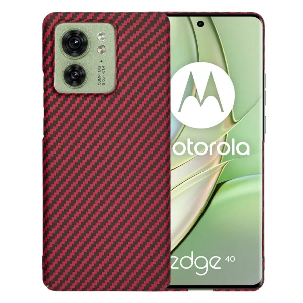 Techsuit - Carbonite FiberShell - Motorola Edge 40 / Edge (2023) - Red