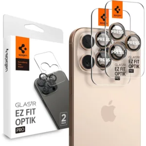 Spigen - Optik.tR EZ Fit Pro Camera Glass (2 pack) - iPhone 16 Pro - Desert Titanium