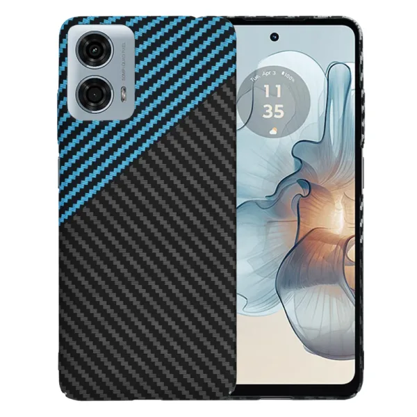 Techsuit - Carbonite FiberShell - Motorola Moto G24 Power - Blue Pulse