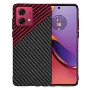 Techsuit - Carbonite FiberShell - Motorola Moto G84 - Red Vortex