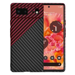 Techsuit - Carbonite FiberShell - Google Pixel 6 - Red Vortex