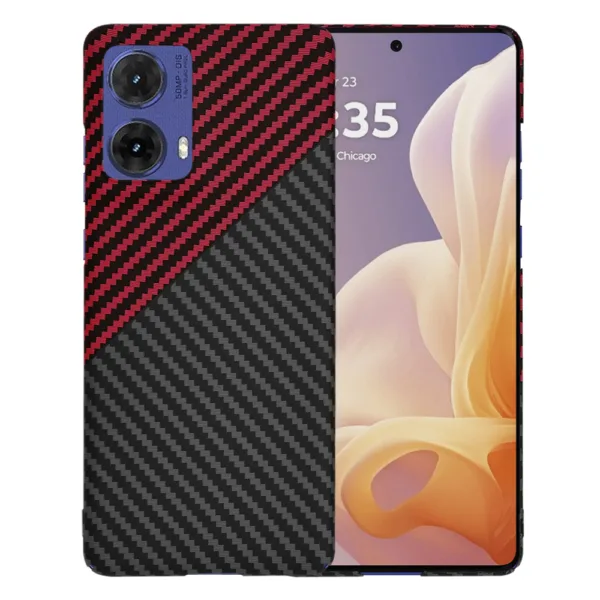 Techsuit - Carbonite FiberShell - Motorola Moto G85 - Red Vortex