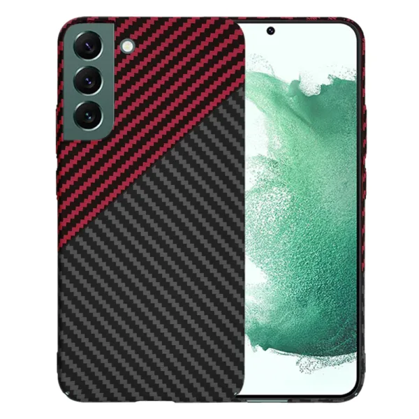 Techsuit - Carbonite FiberShell - Samsung Galaxy S22 Plus 5G - Red Vortex