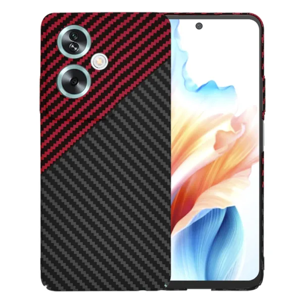 Techsuit - Carbonite FiberShell - Oppo A79 5G / OnePlus Nord N30 SE - Red Vortex