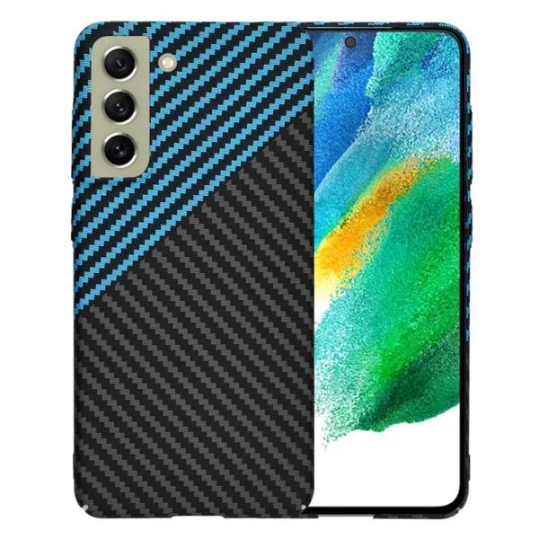 Techsuit - Carbonite FiberShell - Samsung Galaxy S21 FE 5G - Blue Pulse