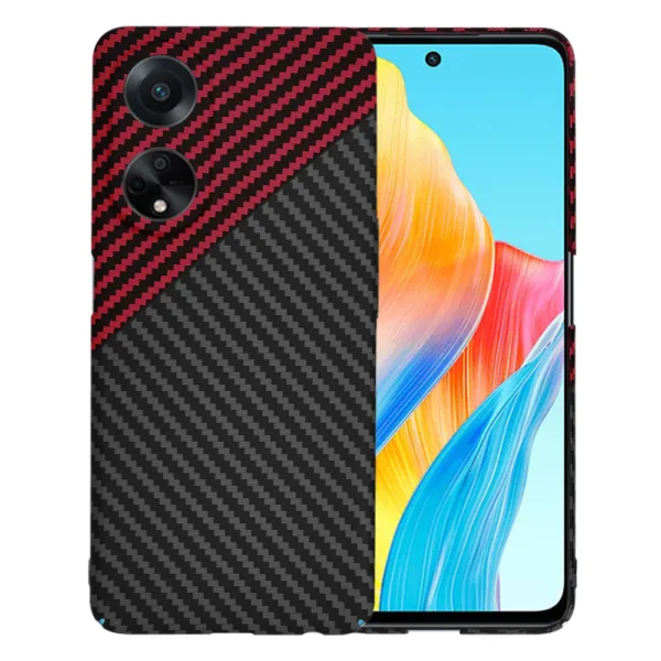 Techsuit - Carbonite FiberShell - Oppo A98 5G - Red Vortex