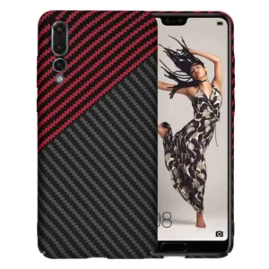 Techsuit - Carbonite FiberShell - Huawei P20 Pro - Red Vortex