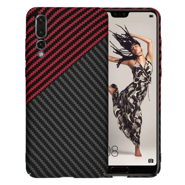 Techsuit - Carbonite FiberShell - Huawei P20 Pro - Red Vortex