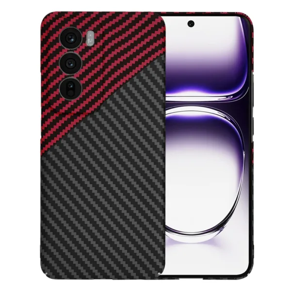 Techsuit - Carbonite FiberShell - Oppo Reno12 - Red Vortex