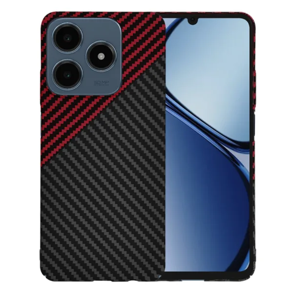 Techsuit - Carbonite FiberShell - Realme C63 / C61 - Red Vortex