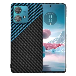 Techsuit - Carbonite FiberShell - Motorola Edge 40 Neo - Blue Pulse