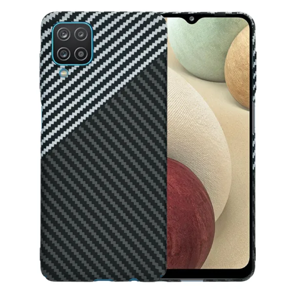 Techsuit - Carbonite FiberShell - Samsung Galaxy A12 / A12 Nacho / M12 / F12 - Stealth Gray