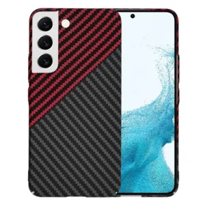 Techsuit - Carbonite FiberShell - Samsung Galaxy S22 5G - Red Vortex