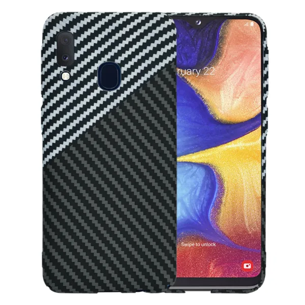 Techsuit - Carbonite FiberShell - Samsung Galaxy A20e - Stealth Gray