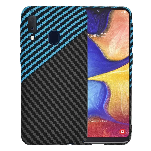 Techsuit - Carbonite FiberShell - Samsung Galaxy A20e - Blue Pulse