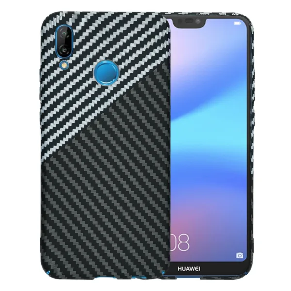 Techsuit - Carbonite FiberShell - Huawei P20 Lite - Stealth Gray