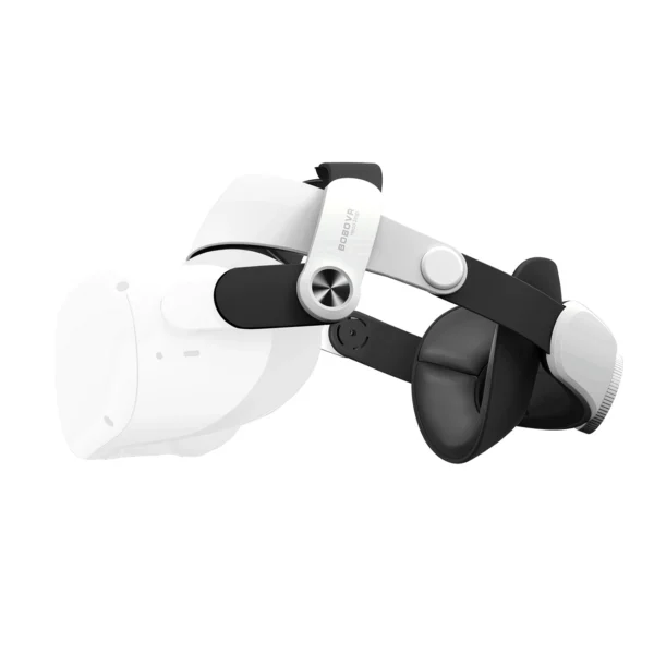 BoboVR M2+ strain relief strap for Meta Quest 2 VR goggles - white and black