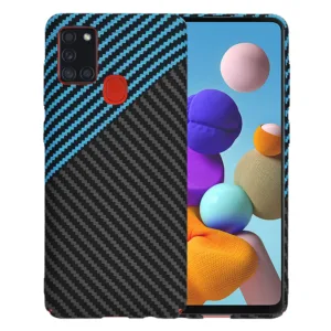 Techsuit - Carbonite FiberShell - Samsung Galaxy A21s - Blue Pulse