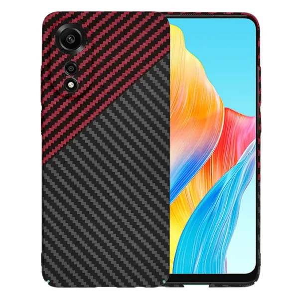 Techsuit - Carbonite FiberShell - Oppo A78 4G - Red Vortex