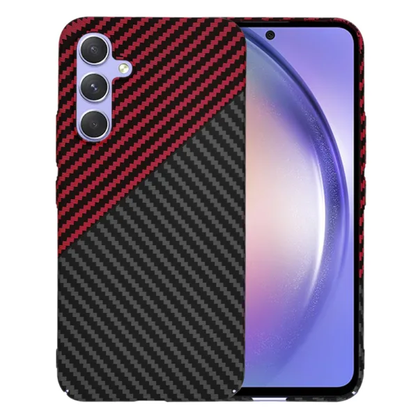 Techsuit - Carbonite FiberShell - Samsung Galaxy A54 - Red Vortex