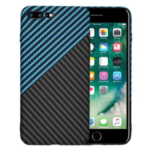 Techsuit - Carbonite FiberShell - iPhone 7 Plus / iPhone 8 Plus - Blue Pulse