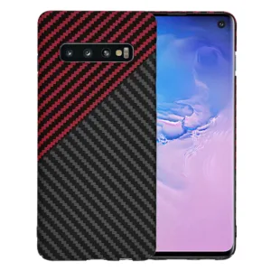 Techsuit - Carbonite FiberShell - Samsung Galaxy S10 - Red Vortex