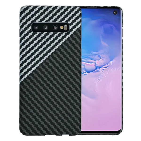 Techsuit - Carbonite FiberShell - Samsung Galaxy S10 - Stealth Gray