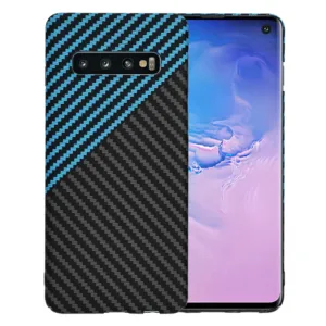 Techsuit - Carbonite FiberShell - Samsung Galaxy S10 - Blue Pulse