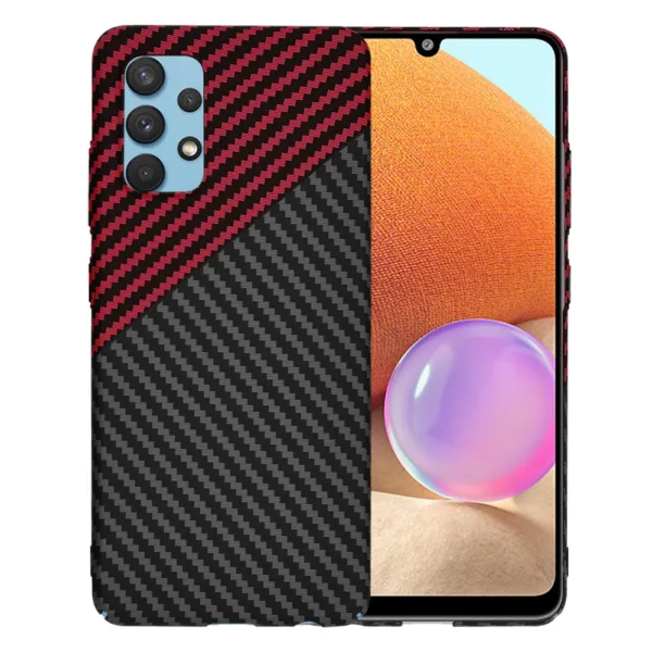 Techsuit - Carbonite FiberShell - Samsung Galaxy A32 4G - Red Vortex