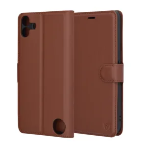 Techsuit - Leather Folio - Nothing CMF Phone 1 - Brown