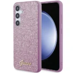 Guess Glitter Script case for Samsung Galaxy S24+ - purple