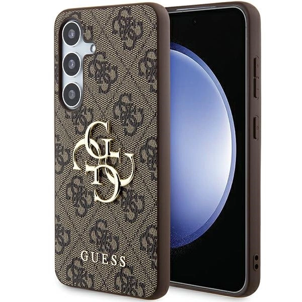 Guess 4G Big Metal Logo case for Samsung Galaxy A55 - brown