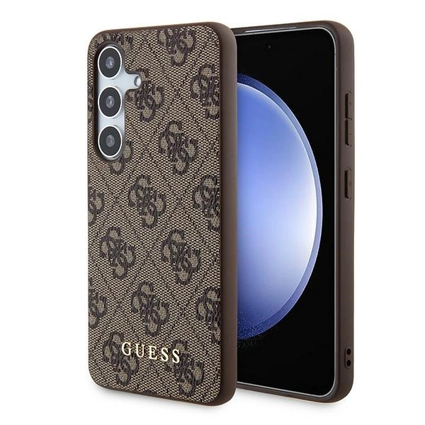 Guess 4G Metal Gold Logo case for Samsung Galaxy A55 - brown