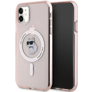 Karl Lagerfeld IML Choupette MagSafe case for iPhone 11 / Xr - pink