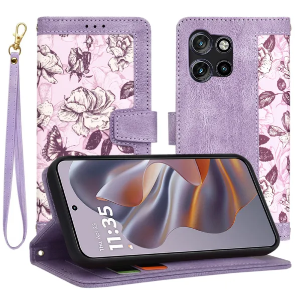 Techsuit - FlipCraft - Motorola Edge 50 Neo / Motorola ThinkPhone 25 - Mysterious Purple