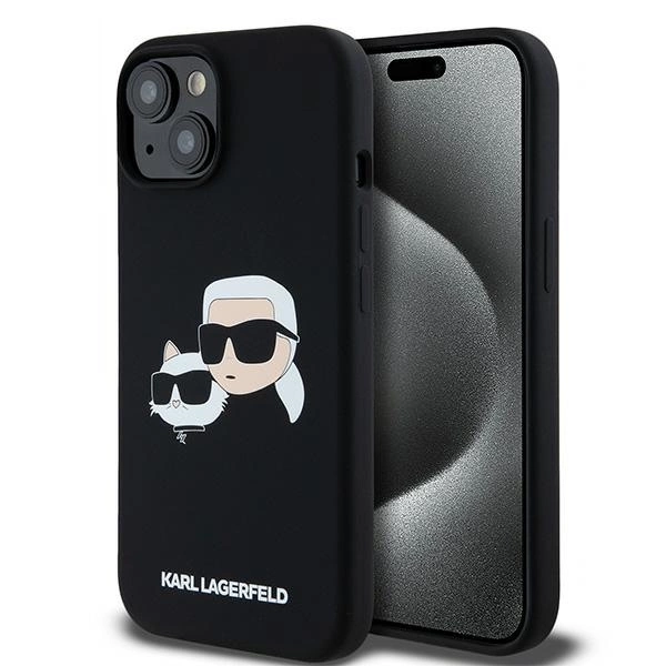 Karl Lagerfeld Silicone Karl&Choupette MagSafe case for iPhone 15 / 14 / 13 - black