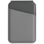 Uniq Lyden DS magnetic RFID wallet with phone stand - gray and black