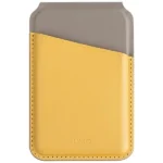 Uniq Lyden DS magnetic RFID wallet with phone stand - yellow-gray