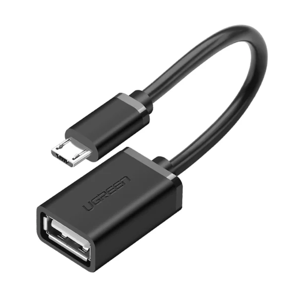 Ugreen US133 10396 micro USB (male) / USB-A (female) OTG cable flat 0.15m - black