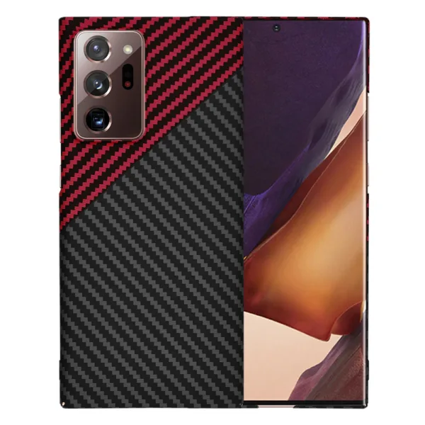 Techsuit - Carbonite FiberShell - Samsung Galaxy Note 20 Ultra / Note 20 Ultra 5G - Red Vortex